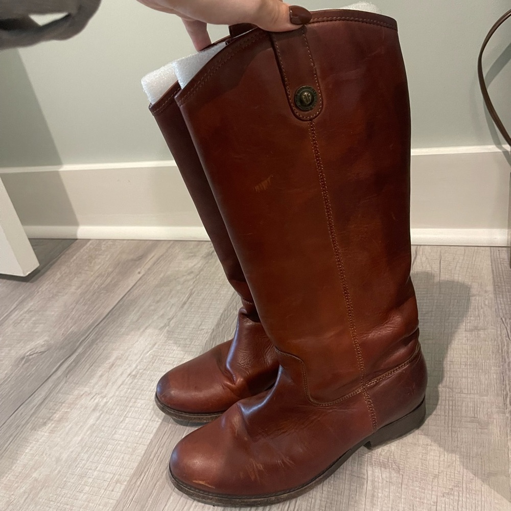 Frye brown leather riding boots